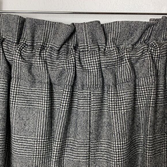 J. Crew Collection 100% Wool Houndstooth Plaid Paper Bag Midi Belted Skirt Sz S - Picture 6 of 12